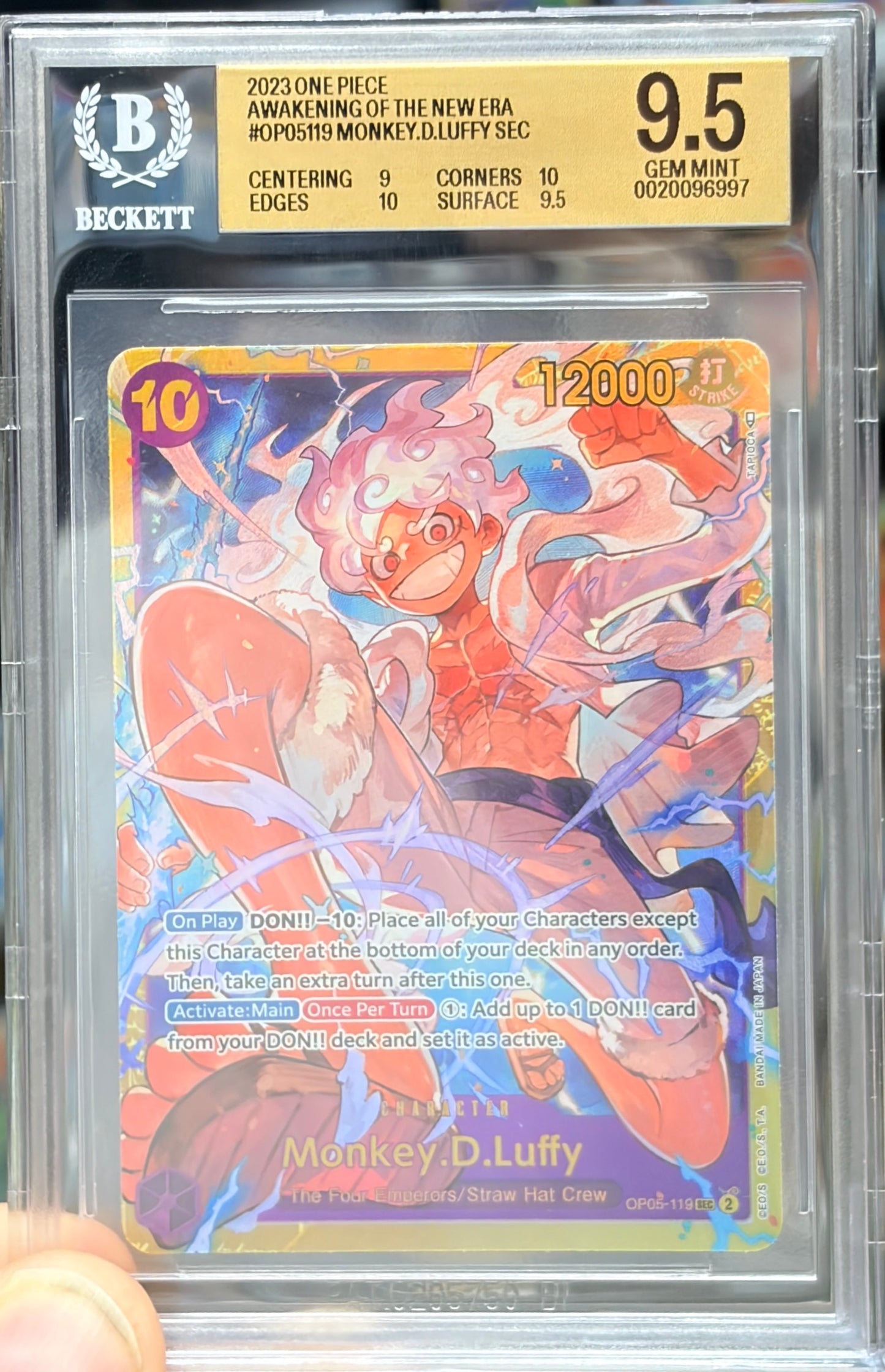 CC - BGS 9.5 - Monkey.D.Luffy OP05-119 - 20096997 - One Piece Cards