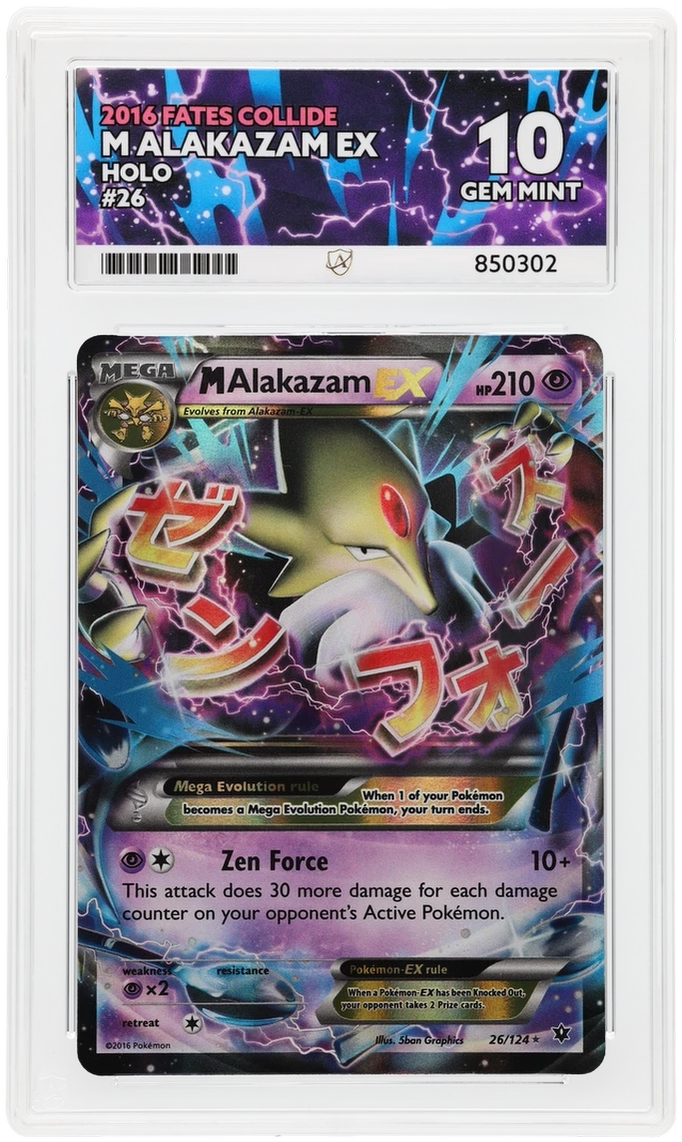 ACE 10 - M Alakazam EX #26- Fates Collide - Pokemon Card