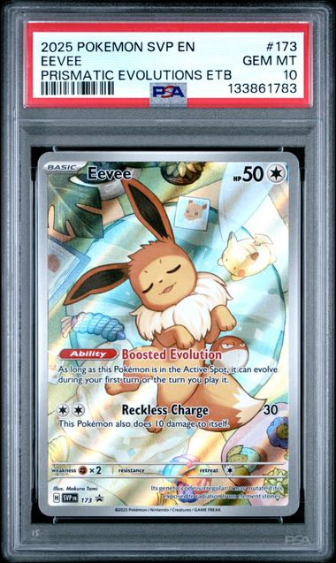 PSA 10 - Eevee SVP #173 - Prismatic Evolutions ETB Promo - Pokemon Card - J