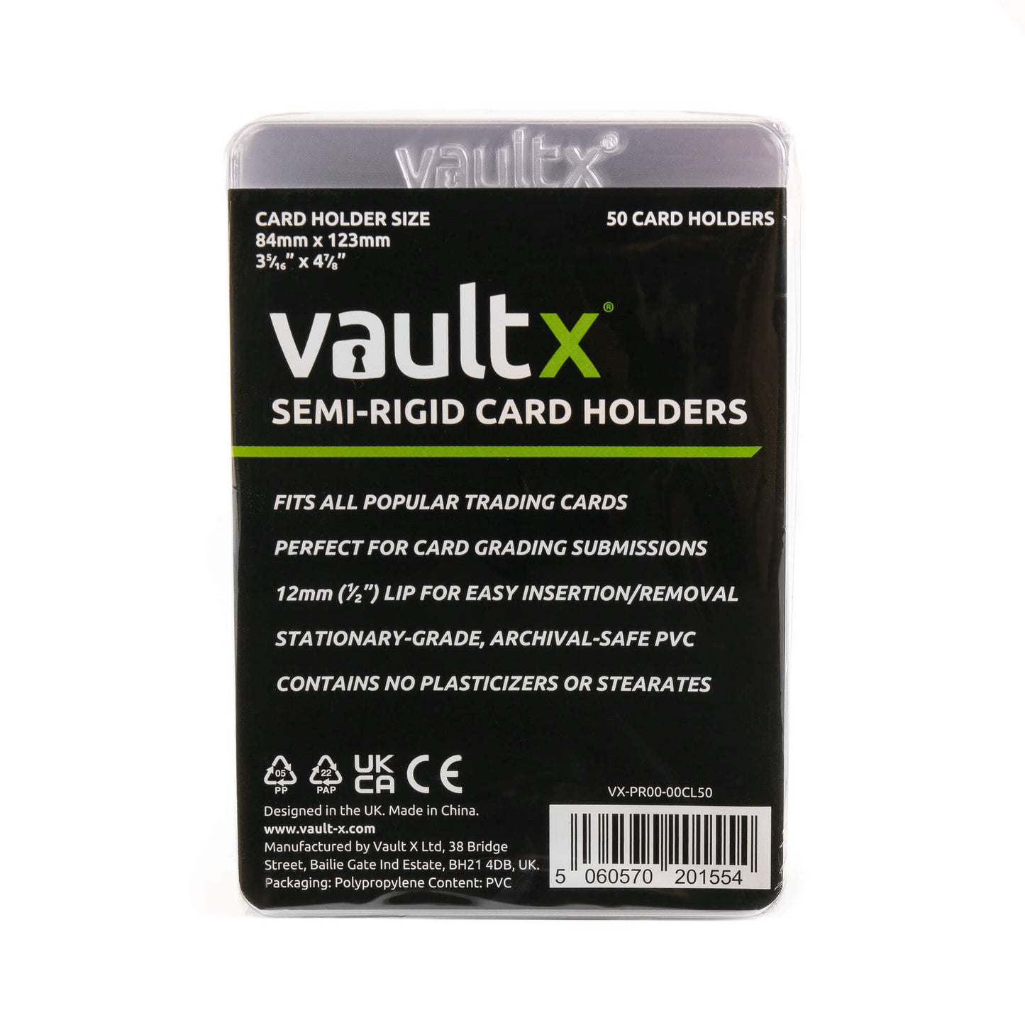 Semi Rigid Card Holders 50pt - VaultX