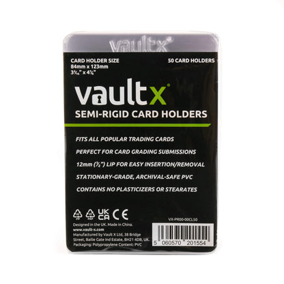 Semi Rigid Card Holders 50pt - VaultX