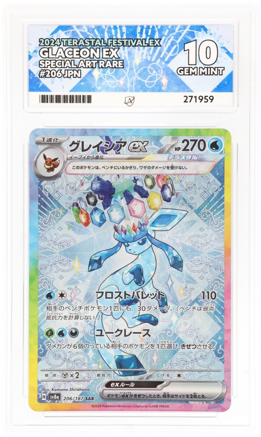 ACE 10 - Glaceon EX #206 - Terastal Festival - Japanese - Pokemon Card
