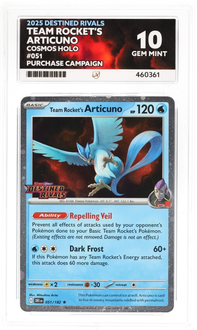 Ace 10 - Team Rocket's Articuno #051 - Pokemon Card