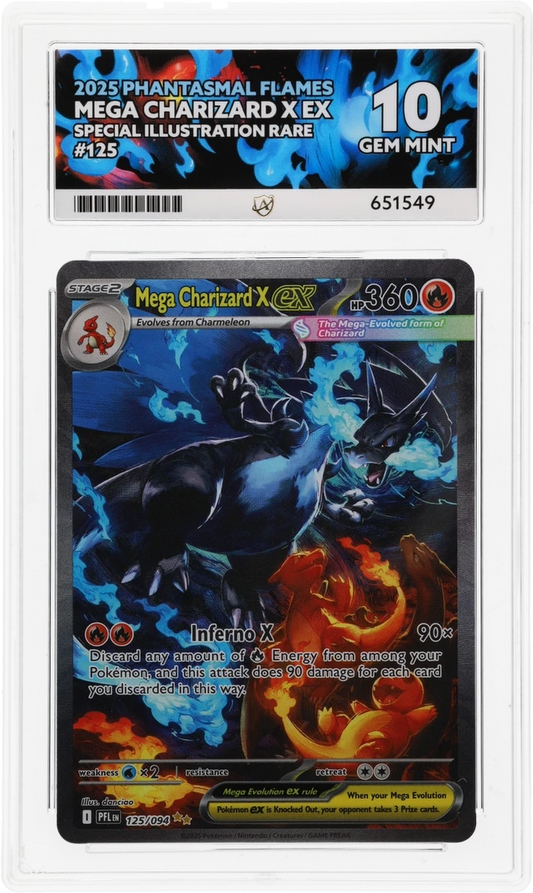 Ace 10 - Mega Charizard X EX #125 - Pokemon Card