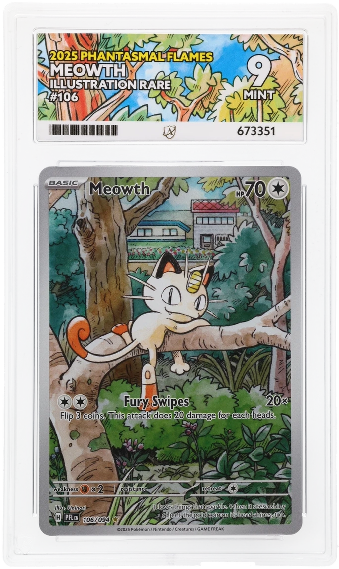 ACE 9 - Meowth #106 - Phantasmal Flames - Pokemon Card