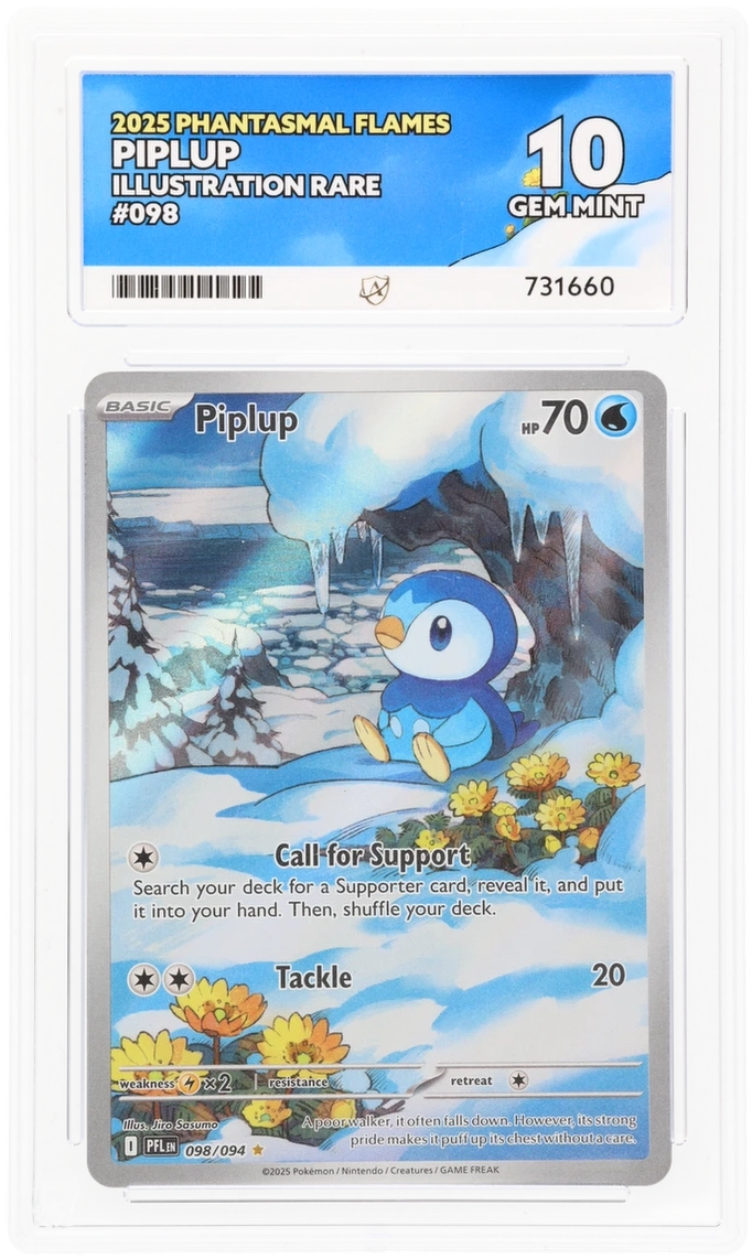 Ace 10 - Piplup #098 - Phantasmal Flames - Pokemon Card