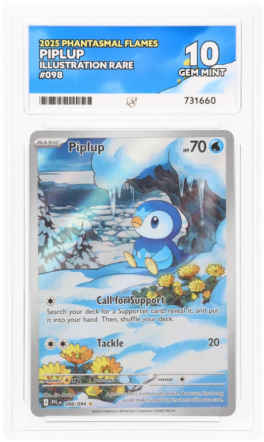 Ace 10 - Piplup #098 - Phantasmal Flames - Pokemon Card