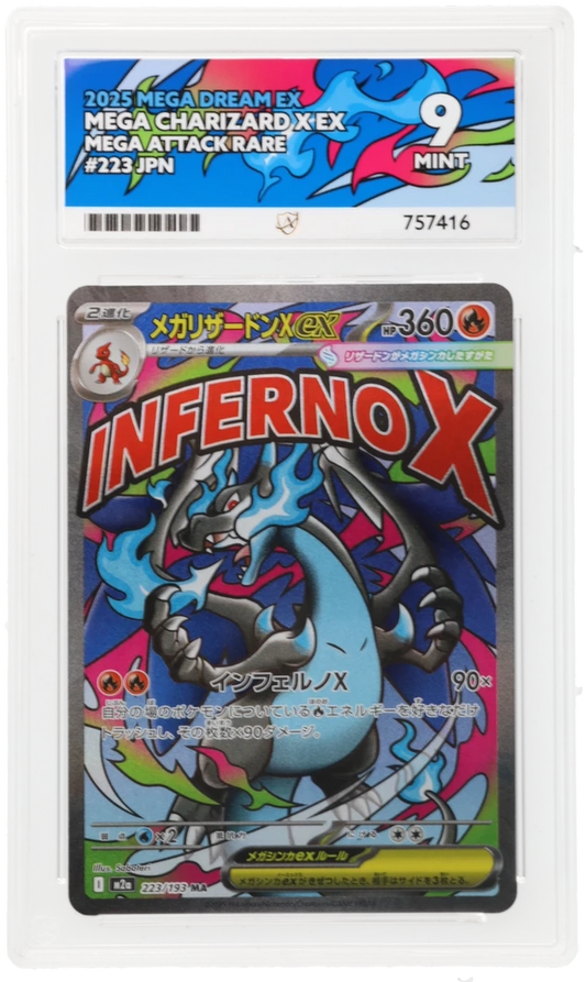 Ace 9 - Mega Charizard X EX #223 - Mega Dream EX - Japanese - Pokemon Card