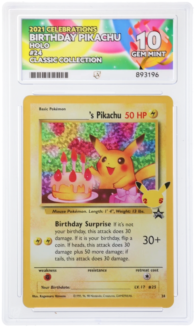 ACE 10 - Birthday Pikachu #24 - Celebrations - Pokemon Card