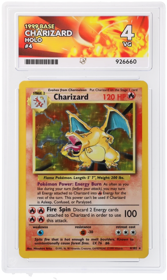 Ace 4 - Charizard #4 - Base Set - Pokemon Card