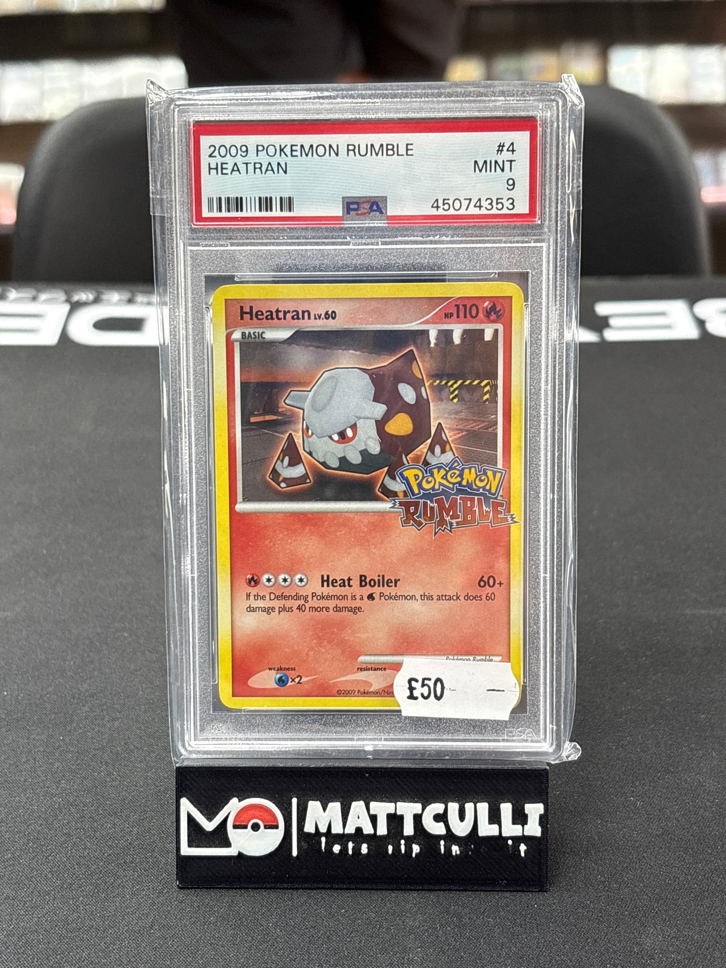 PSA 9 - Heatran #4 - Holo - Pokemon Rumble