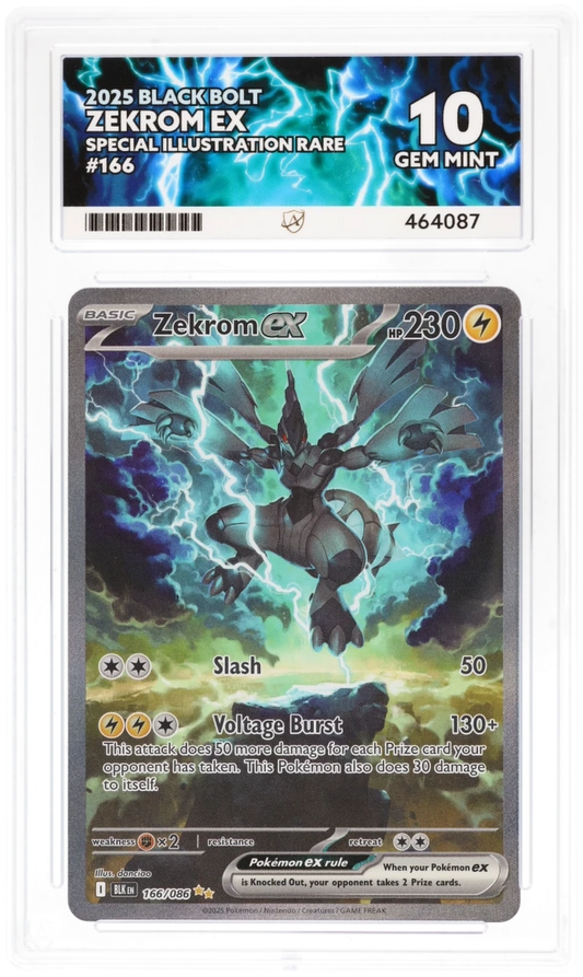 Ace 10 Zekrom EX #166  - Black Bolt - Pokemon Card