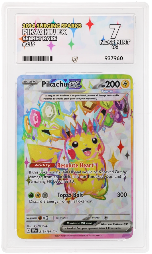 ACE 7 OC - Pikachu EX #219- Surging Sparks - Pokemon Card