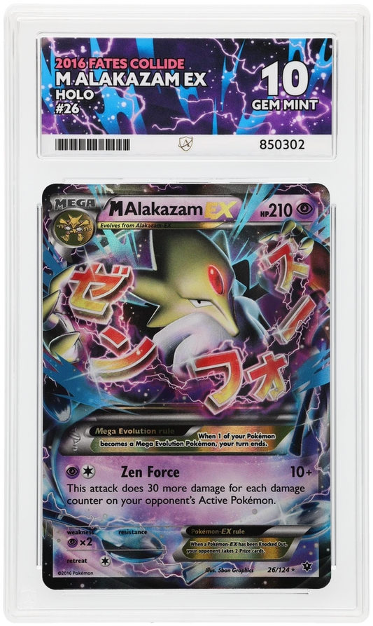 ACE 10 - M Alakazam EX #26- Fates Collide - Pokemon Card