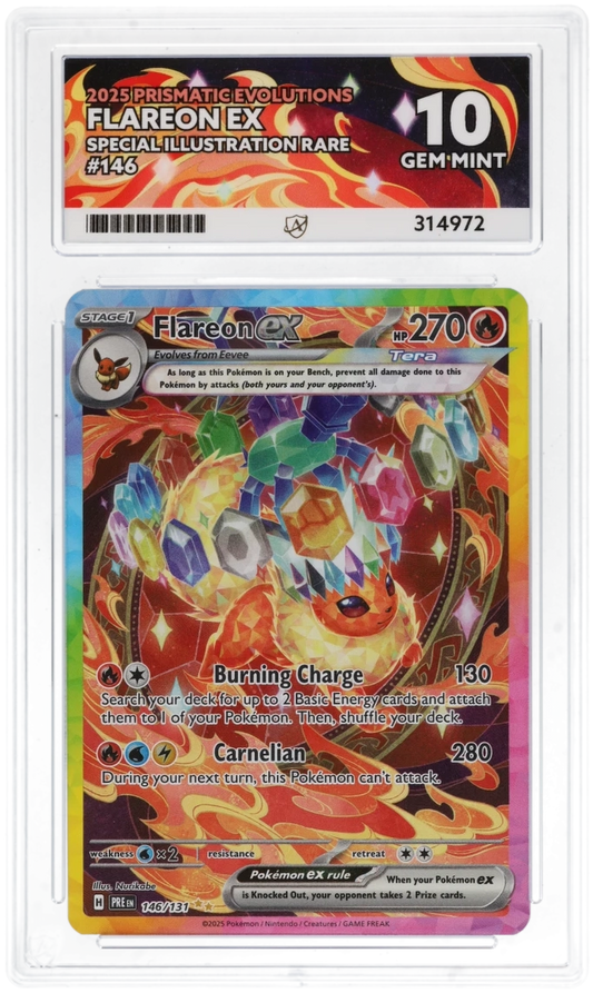 ACE 10 - Flareon EX #146 - Prismatic Evolutions - Pokemon Card