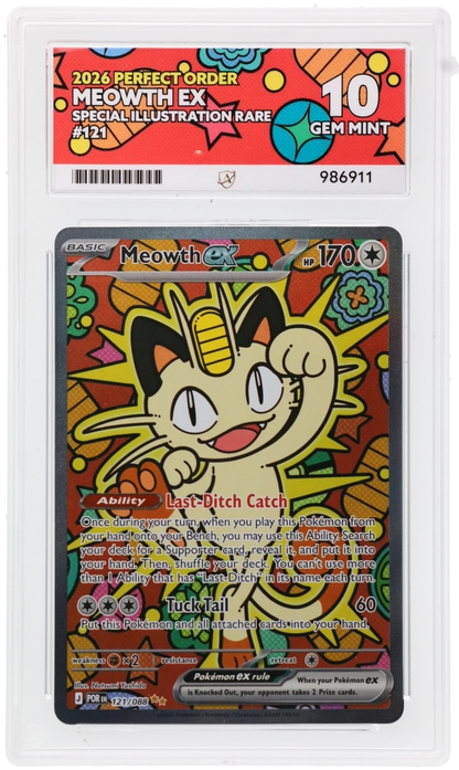 ACE 10 - Meowth EX #121 - Perfect Order - Pokemon Card