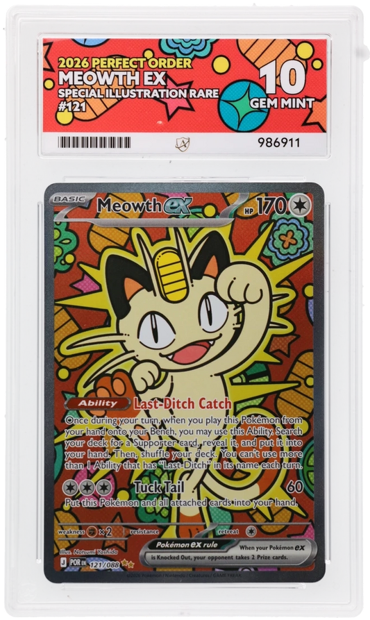 ACE 10 - Meowth EX #121 - Perfect Order - Pokemon Card