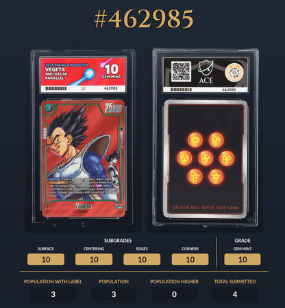 Ace 10 - Vegeta SB01-025 SR - Manga Booster - Dragonball Card Game